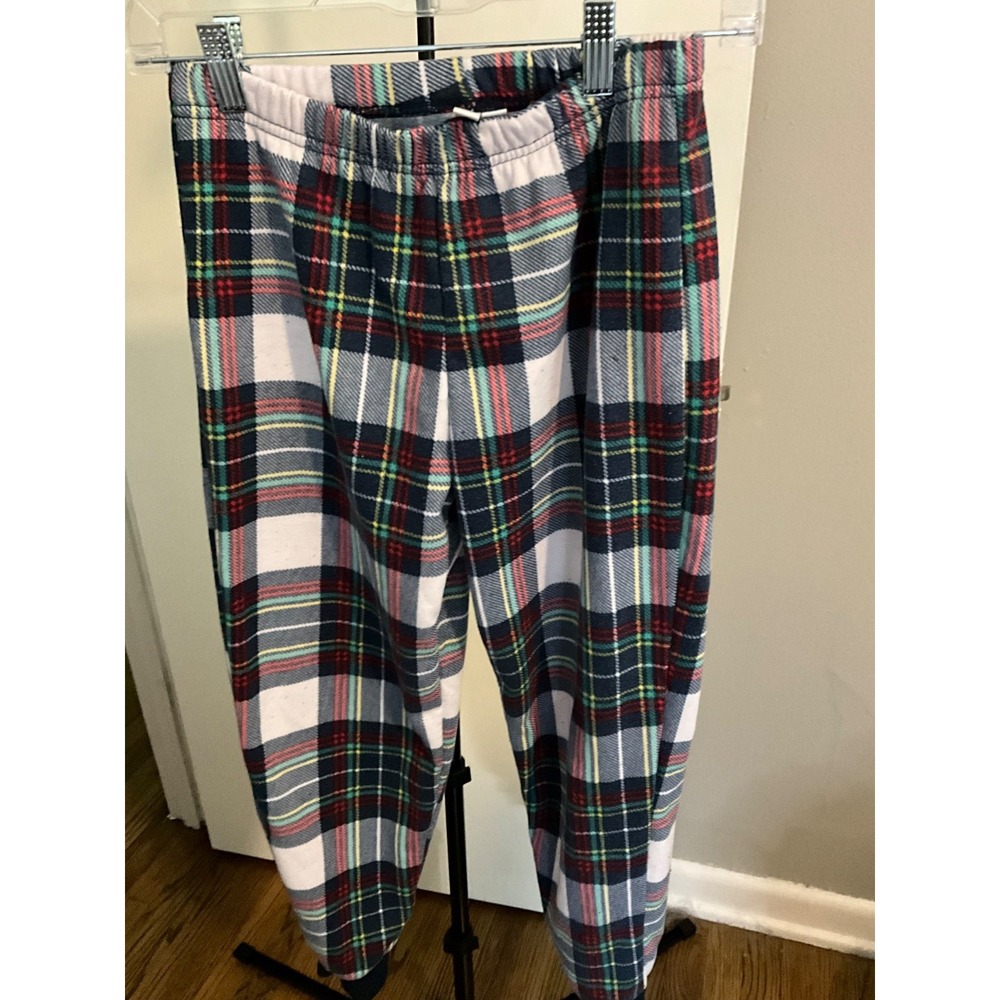 Joyspun Boys Holiday Plaid Fleece Pajama Pants Joggers Multicolor Size L 10-12